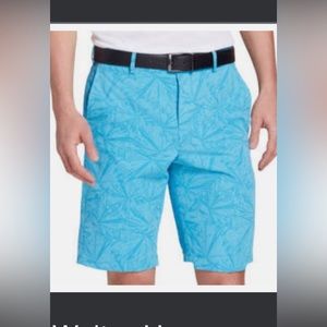 NWT Walter Hagen perfect 11 mens golf shorts agave Malibu blue size W30